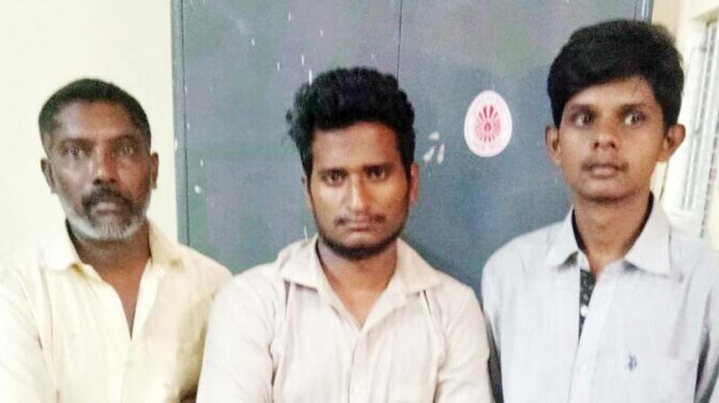 (From right) Kumar, Venkatesh and Vivek. (From right) Kumar, Venkatesh and Vivek.