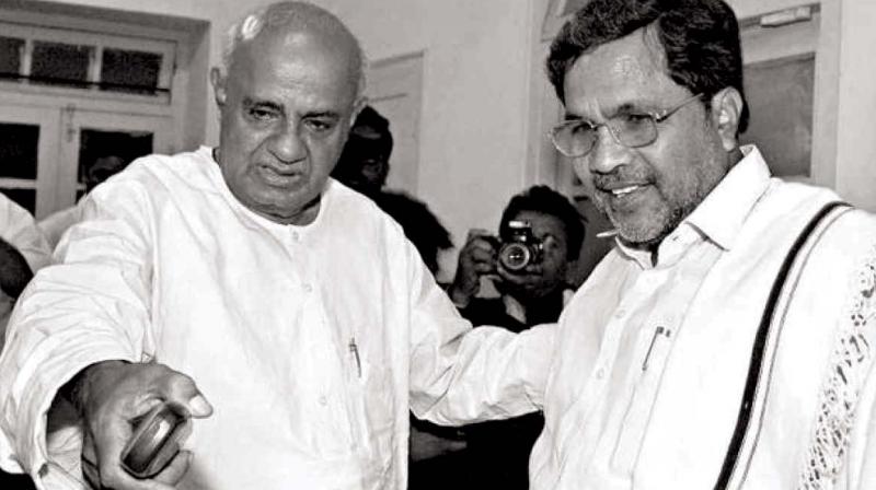 H. D. Deve Gowda and Chief Minister Siddaramaiah H. D. Deve Gowda and Chief Minister Siddaramaiah