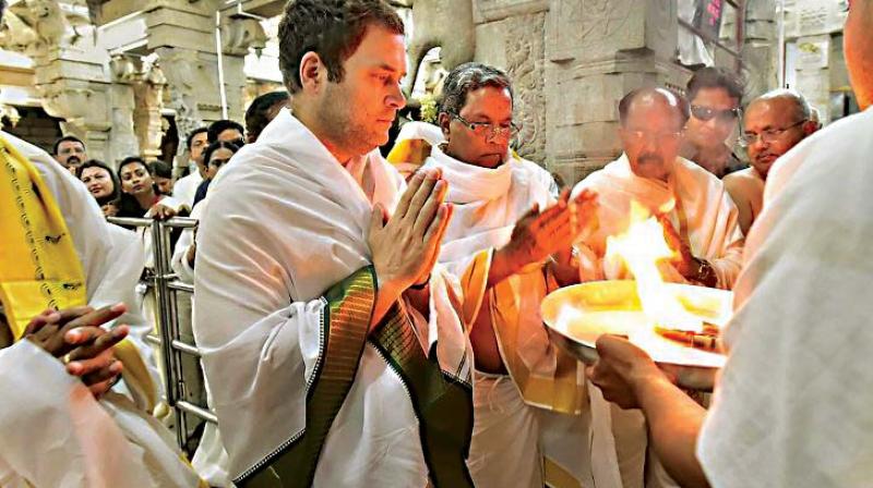 Rahul Gandhi at Sringeri Mutt, Chikkamagaluru. Rahul Gandhi at Sringeri Mutt, Chikkamagaluru.