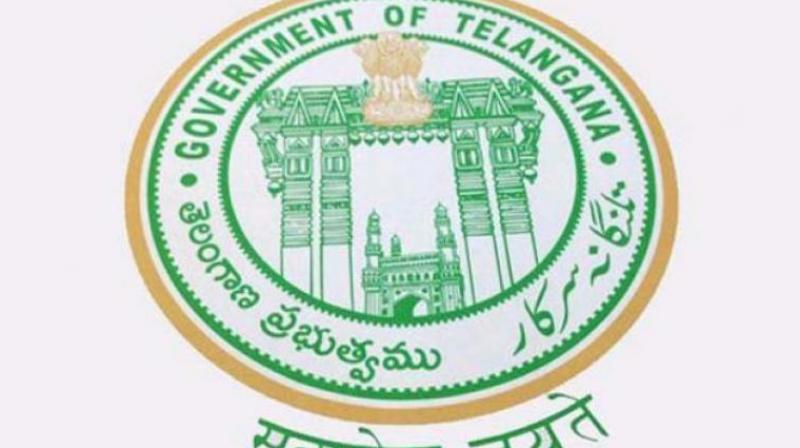 Telangana government logo. Telangana government logo.