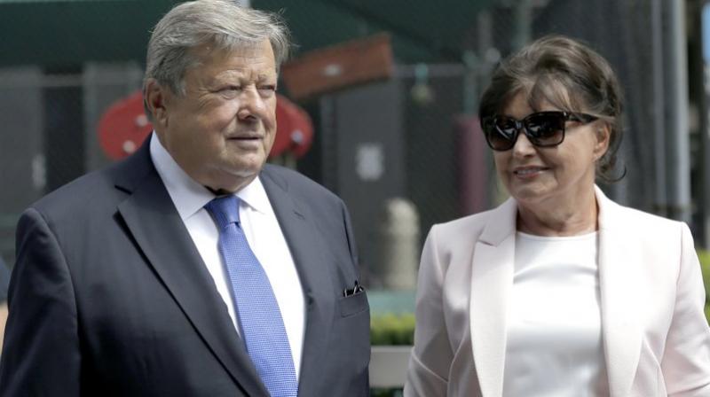 Melania's parents, Viktor and Amalija Knavs, were sworn in as US citizens at a federal immigration court in New York City on Thursday. (Photo: AP) Melania's parents, Viktor and Amalija Knavs, were sworn in as US citizens at a federal immigration court in New York City on Thursday. (Photo: AP)