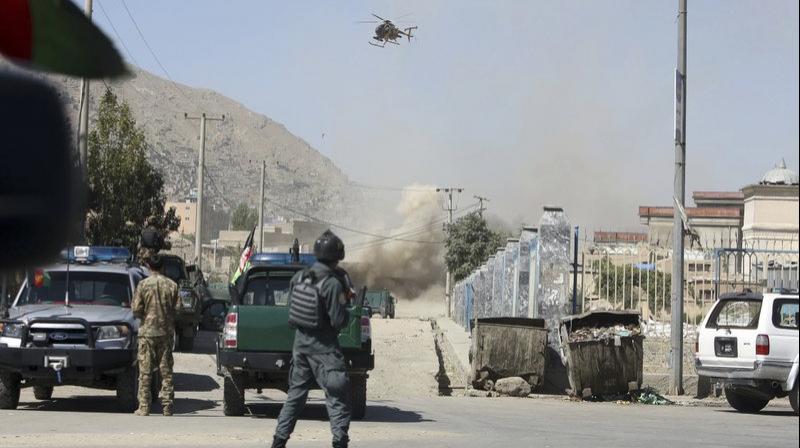 An MD 530F military helicopter targets a house where attackers are hiding in Kabul, Afghanistan, Tuesday, Aug. 21, 2018. (Photo: AP) An MD 530F military helicopter targets a house where attackers are hiding in Kabul, Afghanistan, Tuesday, Aug. 21, 2018. (Photo: AP)