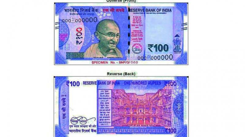 The rearside of the note which has an etching of the Rani Ki Vav (Queen’s stepwell), a UNESCO heritage site in Gujarat. The rearside of the note which has an etching of the Rani Ki Vav (Queen’s stepwell), a UNESCO heritage site in Gujarat.