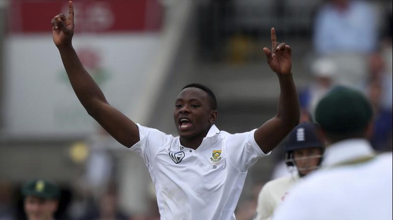 Kagiso Rabada struck with the new ball in the penultimate over of the day when a full-length delivery, which surprised Stokes, smashed into the base of the stumps and bowled the left-handed batsman for 58. (Photo: AP) Kagiso Rabada struck with the new ball in the penultimate over of the day when a full-length delivery, which surprised Stokes, smashed into the base of the stumps and bowled the left-handed batsman for 58. (Photo: AP)