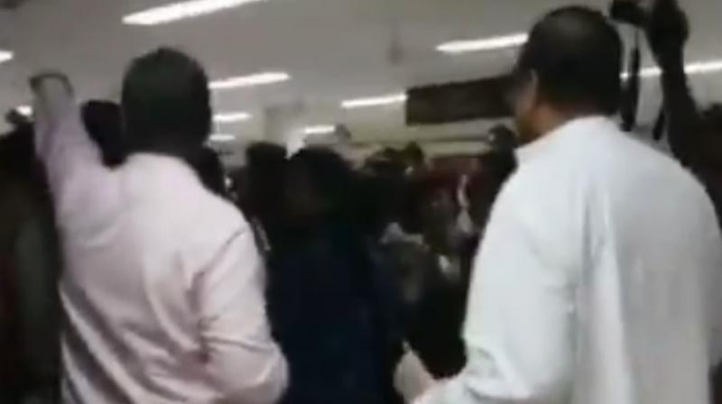 Sukhendu Sekhar Roy told that the police stopped them at the airport on their arrival saying their visit might create trouble. (Photo: ANI Screengrab) Sukhendu Sekhar Roy told that the police stopped them at the airport on their arrival saying their visit might create trouble. (Photo: ANI Screengrab)