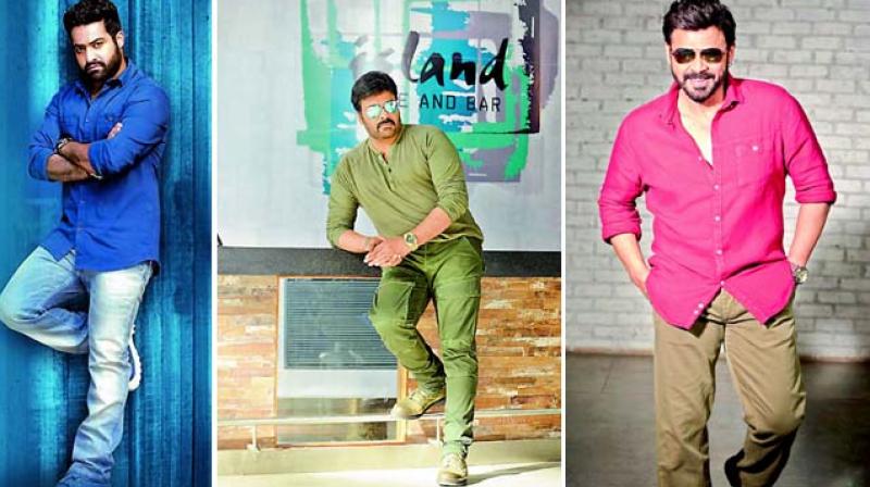 Jr NTR, Chiranjeevi, Daggubati Venkatesh Jr NTR, Chiranjeevi, Daggubati Venkatesh