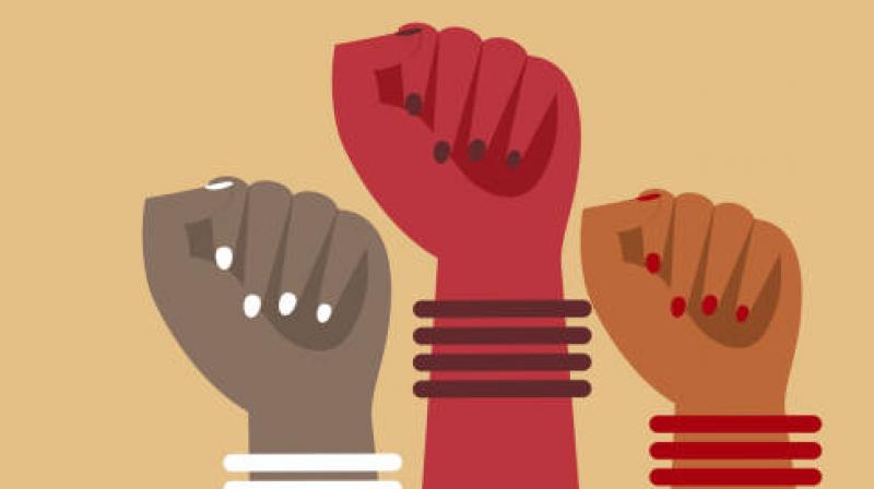 Woman protests at police station over rent dispute