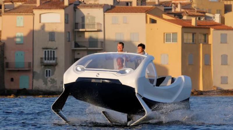He said it took two months for SeaBubbles to arrange a contract to lease two cars and a month for lawyers to register the company, a job he said could have been done in a few hours in some other countries. (Photo: Philippe Laurenson) He said it took two months for SeaBubbles to arrange a contract to lease two cars and a month for lawyers to register the company, a job he said could have been done in a few hours in some other countries. (Photo: Philippe Laurenson)