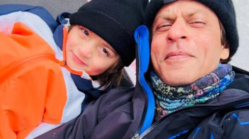 Shah Rukh Khan and AbRam go skiing. Shah Rukh Khan and AbRam go skiing.