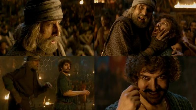 Amitabh Bachchan and Aamir Khan in Vashmalle song. (Courtesy: YouTube/ YRF) Amitabh Bachchan and Aamir Khan in Vashmalle song. (Courtesy: YouTube/ YRF)