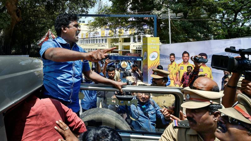 Velmurugan, the leader of the Tamizhaga Vazhvurimai Katchi (TVK) party, had said that his party would release snakes to the stadium had CSK played Rajasthan Royals at Chepauk. (Photo: PTI) Velmurugan, the leader of the Tamizhaga Vazhvurimai Katchi (TVK) party, had said that his party would release snakes to the stadium had CSK played Rajasthan Royals at Chepauk. (Photo: PTI)