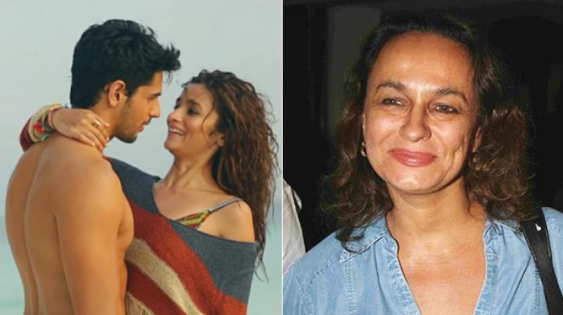 Alia Bhatt with Sidharth Malhotra and Soni Razdan. Alia Bhatt with Sidharth Malhotra and Soni Razdan.