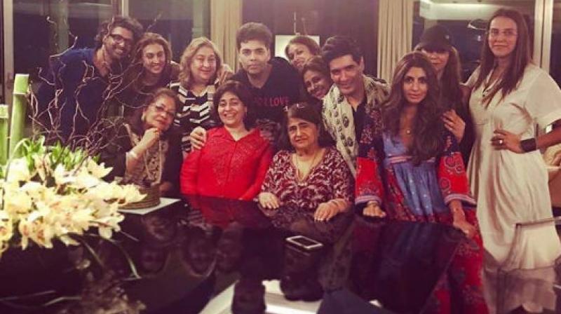 An inside picture of Karan Johar partying with family and friends. An inside picture of Karan Johar partying with family and friends.