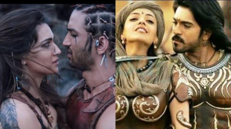 Stills from 'Raabta' and 'Magadheera'. Stills from 'Raabta' and 'Magadheera'.