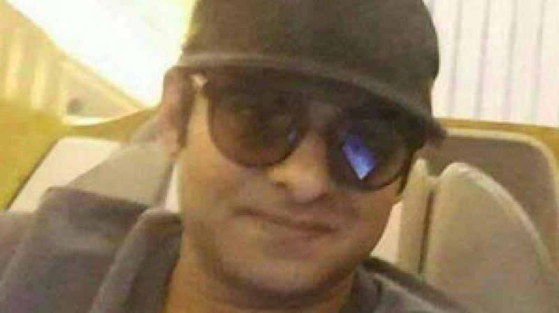 Actor Prabhas' new picture in a clean shaven look. Actor Prabhas' new picture in a clean shaven look.