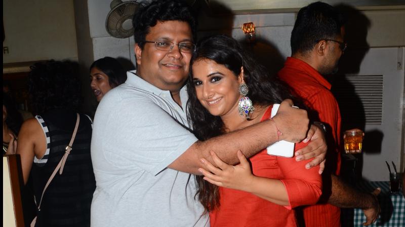 Vidya Balan with Tanuj Garg from Ellipsis Entertainment. Vidya Balan with Tanuj Garg from Ellipsis Entertainment.