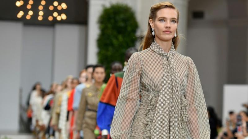 Highlights included a series of printed jeans, wax dresses and psychedelic skirts. (Photo: AFP) Highlights included a series of printed jeans, wax dresses and psychedelic skirts. (Photo: AFP)