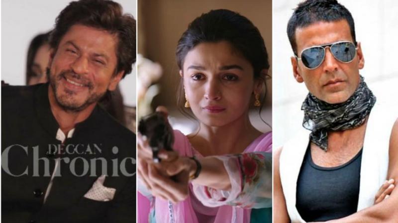 Shah Rukh Khan, Alia Bhatt, Akshay Kumar. Shah Rukh Khan, Alia Bhatt, Akshay Kumar.