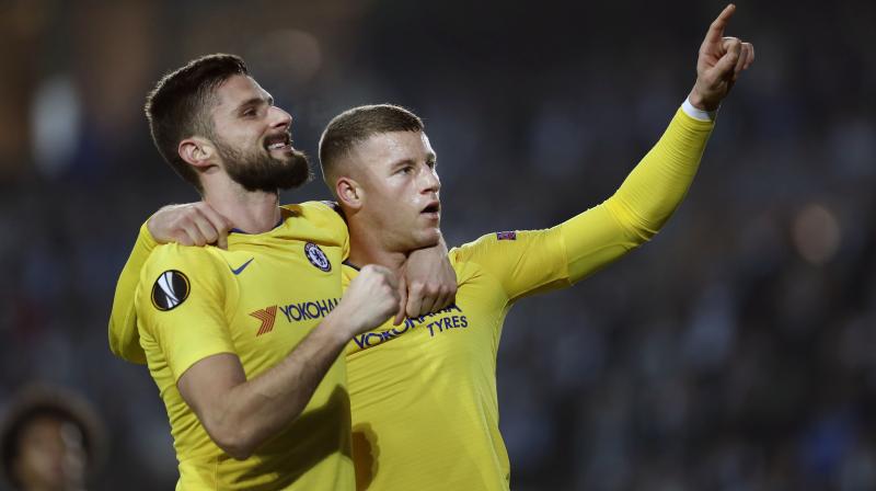 Ross Barkley took advantage of a defensive lapse by the home team to put Chelsea ahead on the half-hour mark, with Olivier Giroud adding a 58th-minute second before Malmo's late goal gave them a glimmer of hope ahead of next week's return match at Stamford Bridge. (Photo: AP) Ross Barkley took advantage of a defensive lapse by the home team to put Chelsea ahead on the half-hour mark, with Olivier Giroud adding a 58th-minute second before Malmo's late goal gave them a glimmer of hope ahead of next week's return match at Stamford Bridge. (Photo: AP)
