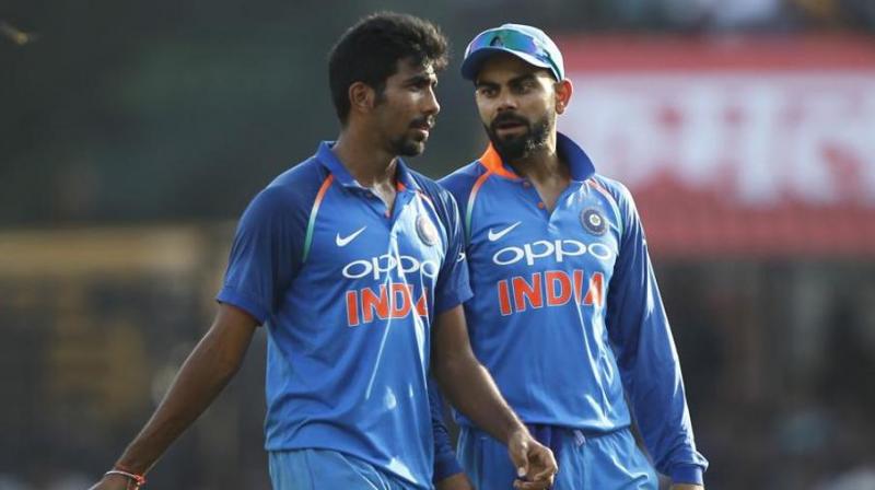 Indian captain Virat Kohli and bowler Jasprit Bumrah on Monday consolidated their top two spots in the updated ICC Men's ODI player rankings. (Photo: BCCI) Indian captain Virat Kohli and bowler Jasprit Bumrah on Monday consolidated their top two spots in the updated ICC Men's ODI player rankings. (Photo: BCCI)
