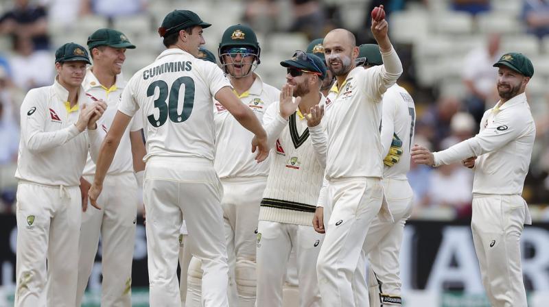Nathan Lyon also became the fourth Aussie bowler to go past 350 wickets in the Test format. (Photo:cricketaustralia.au.com/twitter) Nathan Lyon also became the fourth Aussie bowler to go past 350 wickets in the Test format. (Photo:cricketaustralia.au.com/twitter)