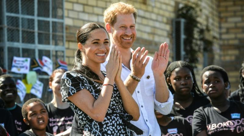 Prince Harry, Meghan and baby Archie landed by commercial flight from London before heading to Nyanga. (Photo: AFP) Prince Harry, Meghan and baby Archie landed by commercial flight from London before heading to Nyanga. (Photo: AFP)