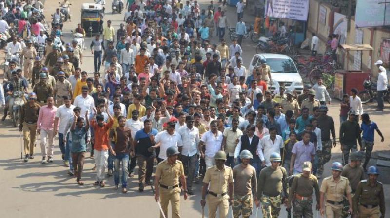 A massive shutdown called by Dalit groups and parties across Maharashtra was called off on Wednesday after a day of protests and sporadic violence. (Photo: PTI/File) A massive shutdown called by Dalit groups and parties across Maharashtra was called off on Wednesday after a day of protests and sporadic violence. (Photo: PTI/File)
