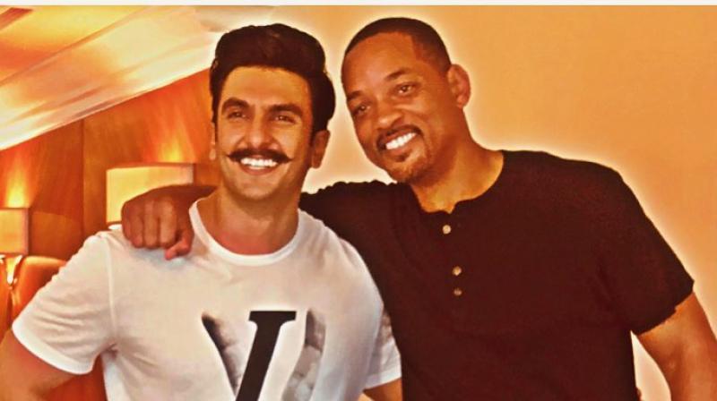 Ranveer Singh with Will Smith. (Photo: Instagram) Ranveer Singh with Will Smith. (Photo: Instagram)