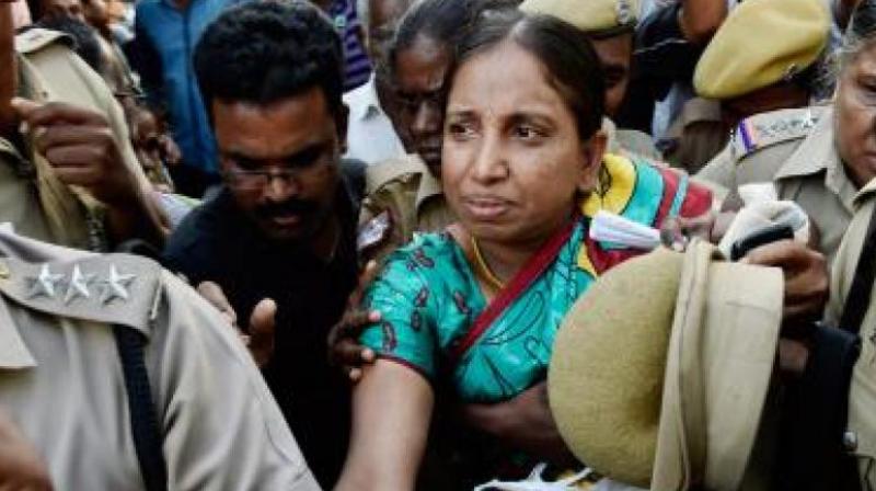 Nalini is presently serving a life sentence in the Vellore Central Prison. (Photo: File) Nalini is presently serving a life sentence in the Vellore Central Prison. (Photo: File)