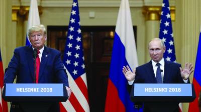 The keenly awaited meeting is overshadowed by a probe into Trump's relations with Russia and controversy that erupted the last time he held talks with the Kremlin leader in Finland in 2018. (Photo: AP | File) The keenly awaited meeting is overshadowed by a probe into Trump's relations with Russia and controversy that erupted the last time he held talks with the Kremlin leader in Finland in 2018. (Photo: AP | File)