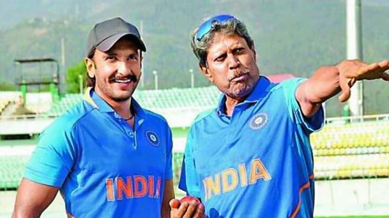 Kapil Dev training actor Ranveer Singh Kapil Dev training actor Ranveer Singh
