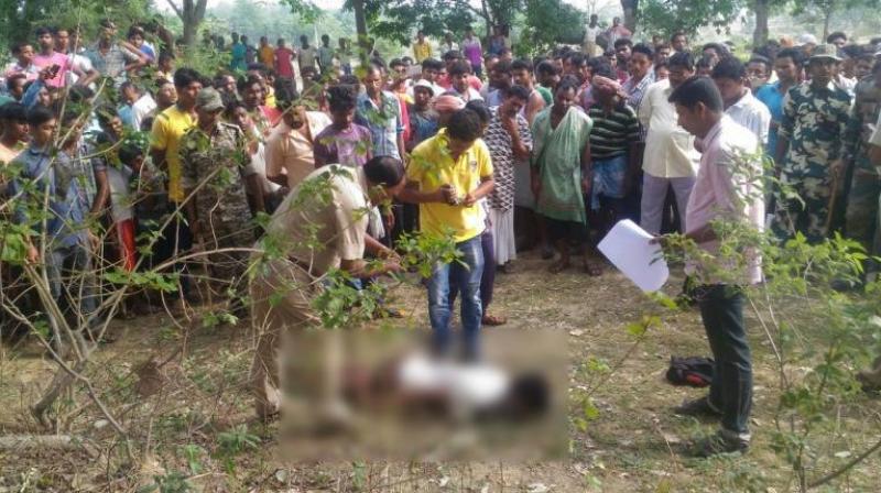 The body was found in Balarampur village in the morning and the police were informed about it by the locals, and no arrests have been made in connection with the incident. (Photo: ANI | Twitter) The body was found in Balarampur village in the morning and the police were informed about it by the locals, and no arrests have been made in connection with the incident. (Photo: ANI | Twitter)