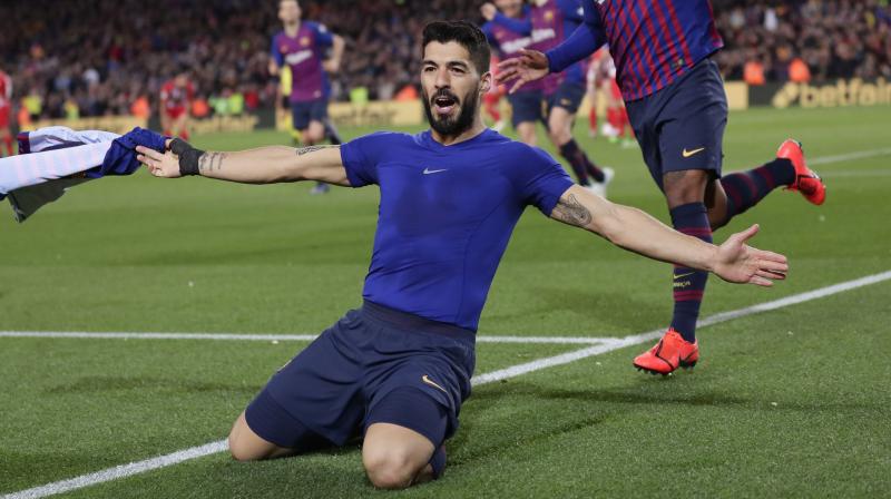 Barcelona forward Luis Suarez. AP Photo