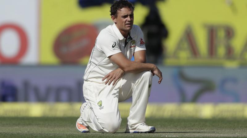 Australias Steve OKeefe during the 2017 India tour. AP Photo