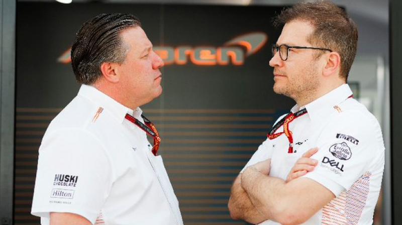 McLaren CEO Zak Brown and Team Principal Andreas Seidl. McLaren CEO Zak Brown and Team Principal Andreas Seidl.