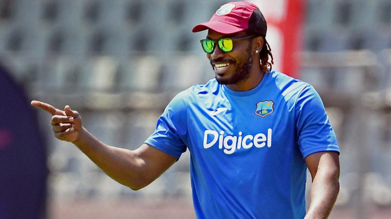 Gayle looked completely out of sorts during the opening ODI against India where he managed only 4 off 31 balls before being bowled by Kuldeep Yadav. (Photo: PTI) Gayle looked completely out of sorts during the opening ODI against India where he managed only 4 off 31 balls before being bowled by Kuldeep Yadav. (Photo: PTI)