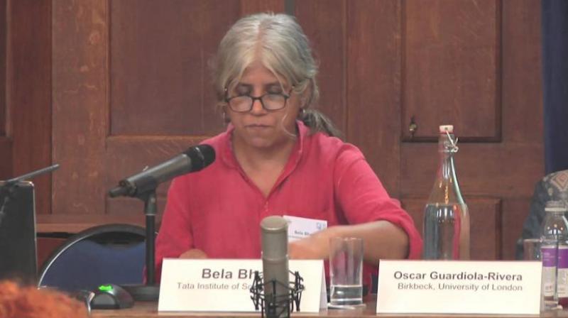 Activist Bela Bhatia (Photo: videograb) Activist Bela Bhatia (Photo: videograb)