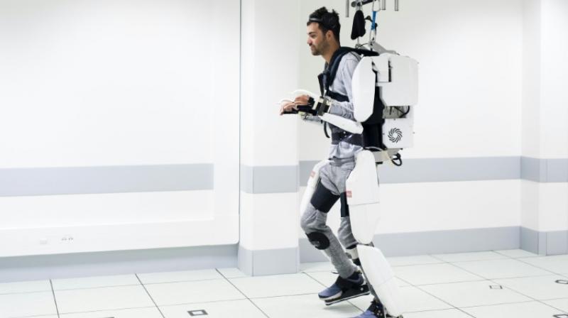Grenoble study is the first to use brain signals to control a robot exoskeleton. (Photo: AFP) Grenoble study is the first to use brain signals to control a robot exoskeleton. (Photo: AFP)