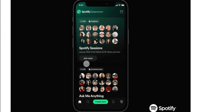 Spotify Greenroom, too, enables people to join or host live audio rooms, and optionally turn those conversations into podcasts. (Photo: Twitter/@SpotifyGrnroom)