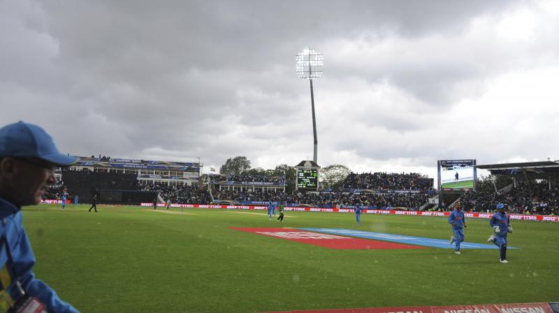 With no day kept in reserve for the semifinal, all attention will turn to the skies ahead of the India-Bnagladesh encounter. (Photo: AP) With no day kept in reserve for the semifinal, all attention will turn to the skies ahead of the India-Bnagladesh encounter. (Photo: AP)