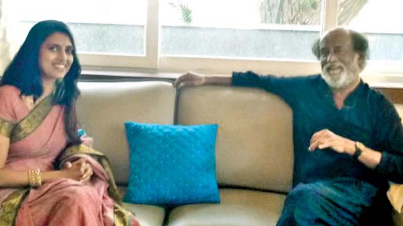 Kasthuri with Rajinikanth Kasthuri with Rajinikanth