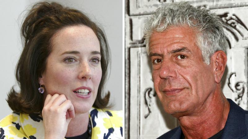 Fashion designer Kate Spade and chef Anthony Bourdain in New York. A U.S. report released in June 2018 found an uptick in suicide rates in nearly every state since 1999. Middle-aged adults _ ages 45 to 64 _ had the largest rate increase. Bourdain was 61 and Spade was 55. (Photo: AP) Fashion designer Kate Spade and chef Anthony Bourdain in New York. A U.S. report released in June 2018 found an uptick in suicide rates in nearly every state since 1999. Middle-aged adults _ ages 45 to 64 _ had the largest rate increase. Bourdain was 61 and Spade was 55. (Photo: AP)