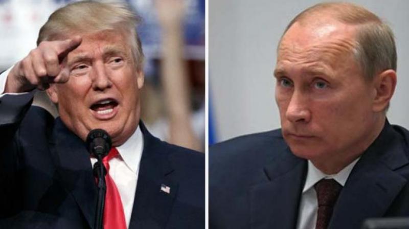 The presidential transition team in Washington said in a statement that it was Putin who called Trump to offer his congratulations on winning a historic election. (Photo: AP) The presidential transition team in Washington said in a statement that it was Putin who called Trump to offer his congratulations on winning a historic election. (Photo: AP)