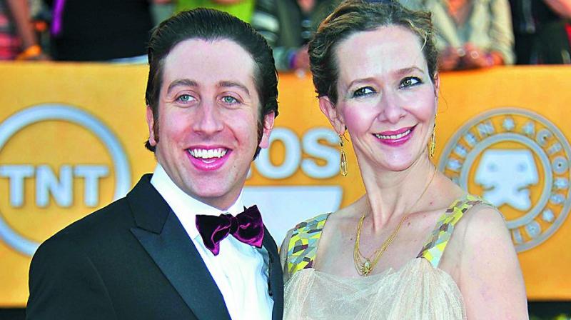 Simon Helberg with wife Jocelyn Towne Simon Helberg with wife Jocelyn Towne