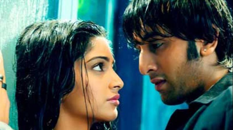 Ranbir and Sonam in a still from 'Saawariya'. Ranbir and Sonam in a still from 'Saawariya'.