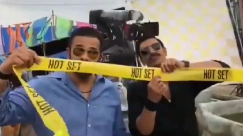 Screengrab of the video featuring Rohit Shetty and Ranveer Singh. Screengrab of the video featuring Rohit Shetty and Ranveer Singh.
