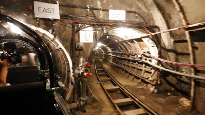 A cameraman films the Mail Rail tunnels that belong to the Postal Museum in London, Wednesday, July 26, 2017. (Photo: AP) A cameraman films the Mail Rail tunnels that belong to the Postal Museum in London, Wednesday, July 26, 2017. (Photo: AP)