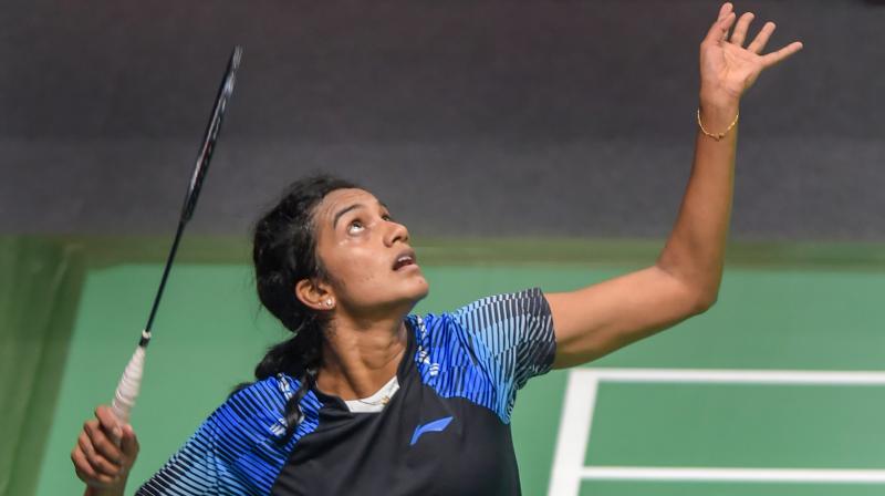 Making her third successive appearance at the tournament, Sindhu, who had a 9-4 head-to-head record against Yamaguchi, produced a controlled game in the slow conditions, never letting go despite lagging behind many times in the match. (Photo: PTI) Making her third successive appearance at the tournament, Sindhu, who had a 9-4 head-to-head record against Yamaguchi, produced a controlled game in the slow conditions, never letting go despite lagging behind many times in the match. (Photo: PTI)