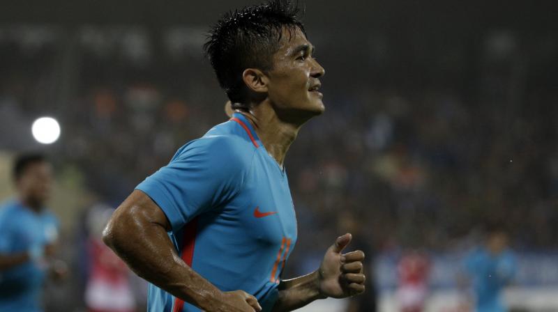 India must have regular competition against the continent’s top sides if they are to have any hope of taking their game to another level, captain Sunil Chhetri has said ahead of next month’s Asian Cup in the United Arab Emirates. (Photo: AP) India must have regular competition against the continent’s top sides if they are to have any hope of taking their game to another level, captain Sunil Chhetri has said ahead of next month’s Asian Cup in the United Arab Emirates. (Photo: AP)