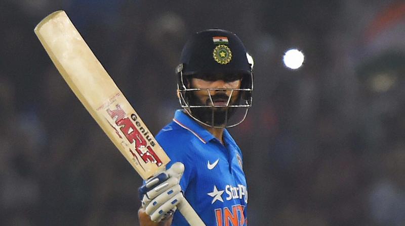 Kohli played shots all around the ground, on his way to his 26th ODI century. (Photo: PTI) Kohli played shots all around the ground, on his way to his 26th ODI century. (Photo: PTI)